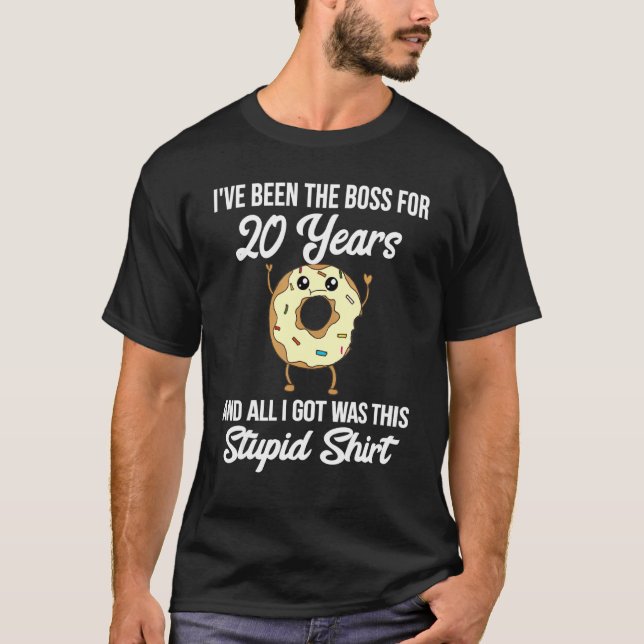 T-shirt 20e anniversaire de travail pour l'appréciation du (Devant)