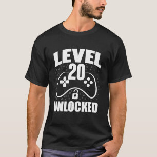 T-shirt 20e Anniversaire Joueur de Jeux 20 Ans Anniversair
