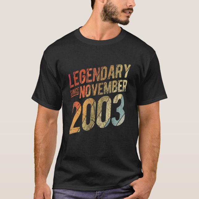 T-shirt 20e anniversaire Légendaire depuis novembre 2003 2 (Devant)