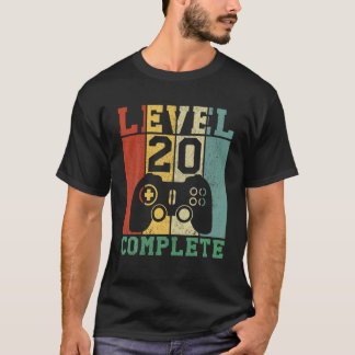 T-shirt 20E Anniversaire Niveau 20 Terminé