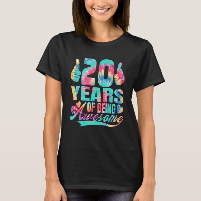 T-shirt 20e Anniversaire Ou Anniversaire 20 Ans D'Être Awe (Devant)
