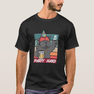 T-shirt 20E Fête Anniversaire Dur, Chat Chien Décoratif Ce