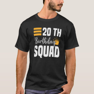 T-shirt 20e Joyeux Anniversaire Squad Party Anniversaire F