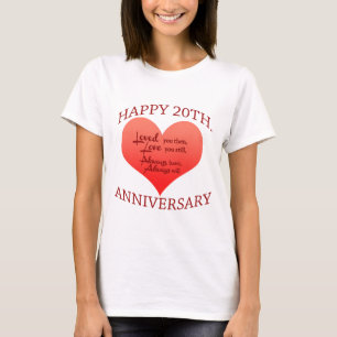 T-shirt 20ème. Anniversaire