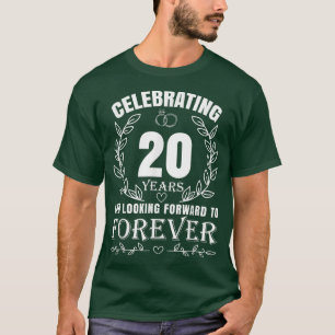 T-shirt 20ème anniversaire de Mariage mignon pour les coup
