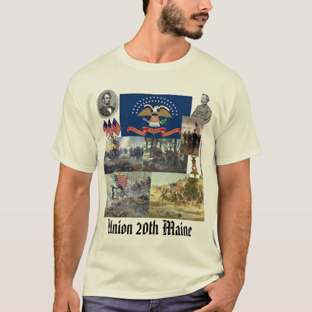 T-shirt 20ème Guerre civile volontaire de régiment (Devant)