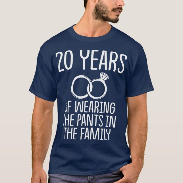 T-shirt 20th 20 year Wedding Anniversary Gift Pants Wife (Devant)