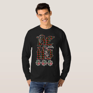 T-shirt 20XX Bonjour Vacances d'hiver Motif écossais