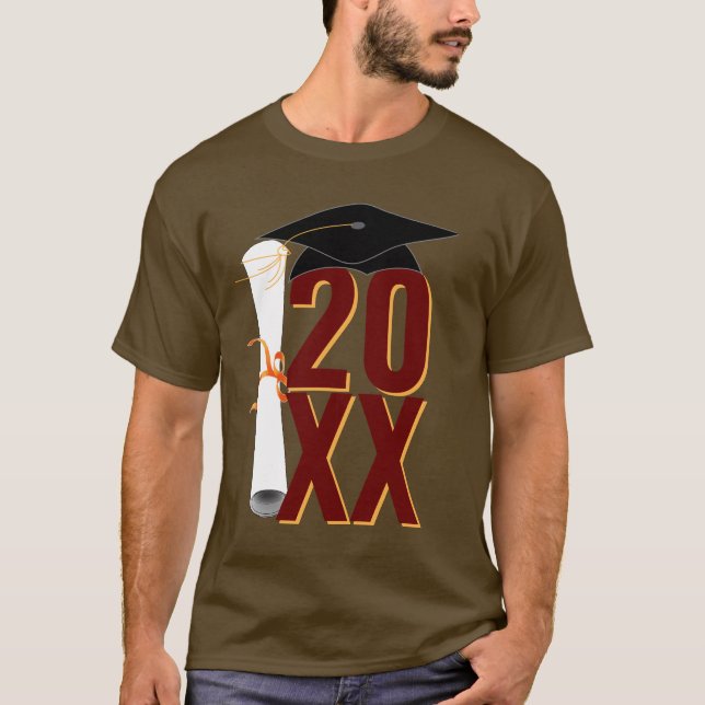T-shirt 20XX Casquette et diplôme (Devant)