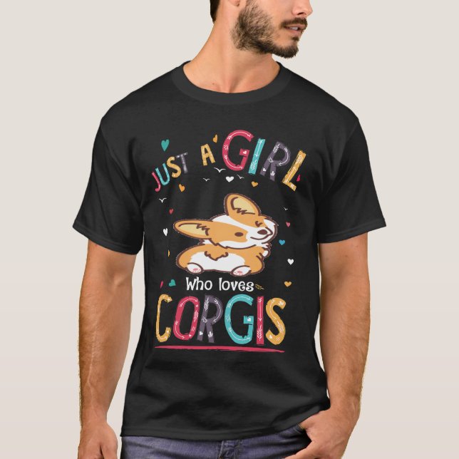 T-shirt 212 Juste Une Fille Qui Aime Le Corgi (Devant)