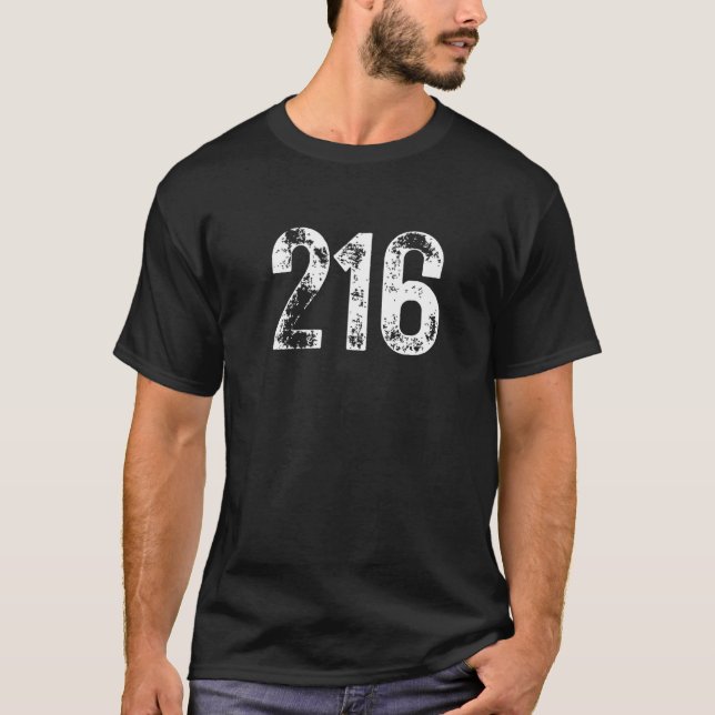 T-shirt 216 Area Code Cleveland OH Mobile Telephone Area C (Devant)