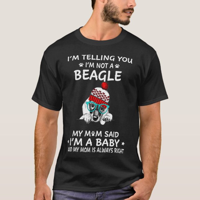 T-shirt 218 Je vous dis que je ne suis pas un Beagle (Devant)