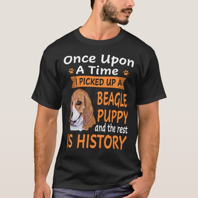T-shirt 219 Il était une fois un chiot Beagle (Devant)
