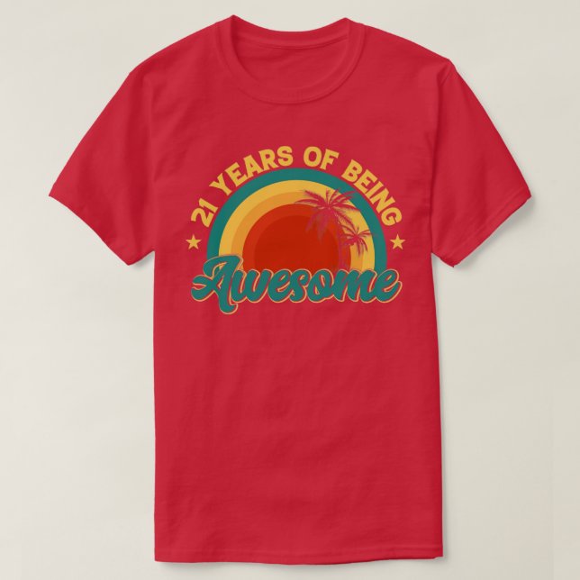 T-shirt 21 Anniversaire Vintage (Design devant)