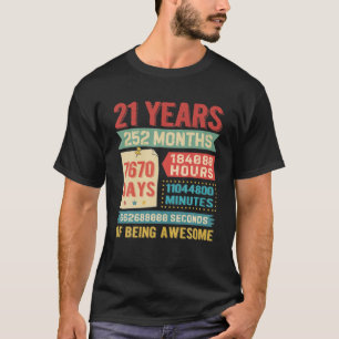 T-shirt 21 Ans 21 Ans Décorations Anniversaires Bda