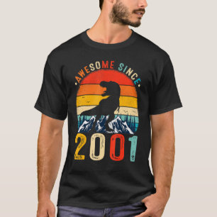 T-shirt 21 Ans Awesome Depuis 2001 Dinosaur 21e Birt