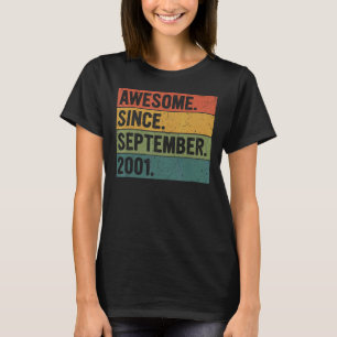 T-shirt 21 Ans Awesome Depuis Septembre 2001 21st Bi