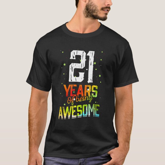 T-shirt 21 Ans D'Être Des Cadeaux Magnifiques 21 Ans 21E (Devant)