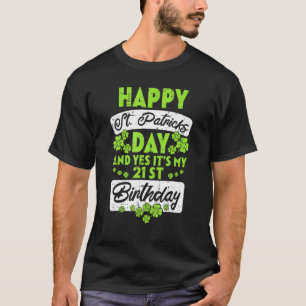 T-shirt 21 Ans Jour de la Saint Patrick C'Est Mon 21e Anni
