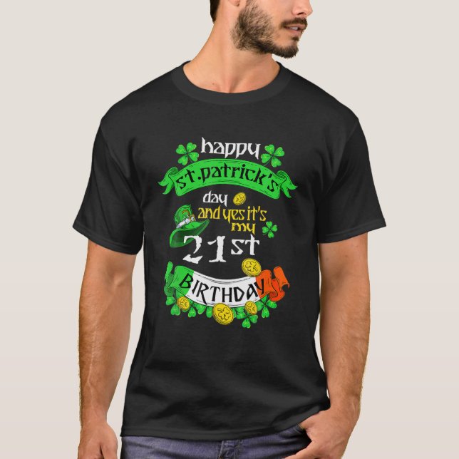 T-shirt 21 Ans Jour de la Saint Patrick Mon 21E Anniversai (Devant)
