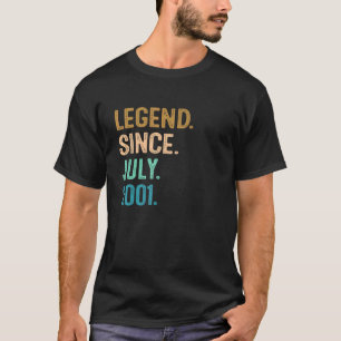 T-shirt 21 Ans Légende depuis juillet 2001 21ème anniversa