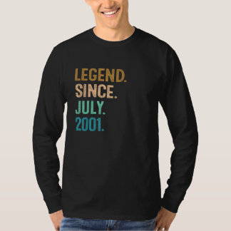 T-shirt 21 Ans Légende depuis juillet 2001 21ème anniversa