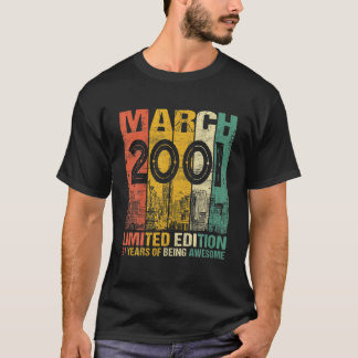 T-shirt 21 Ans Mars 2001 Limited Edition 21E Anniversaire