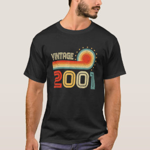 T-shirt 21 Ans Né En 2001 Vintage 21ème Anniversaire Re