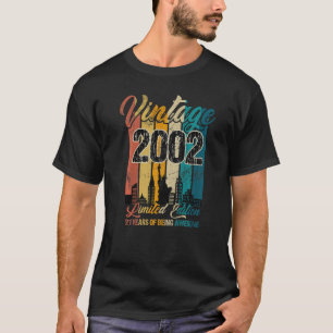 T-shirt 21 ans Vintage 2002 21ème anniversaire