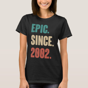T-shirt 21 ans Vintage 2002 Anniversaire 21e Décorati