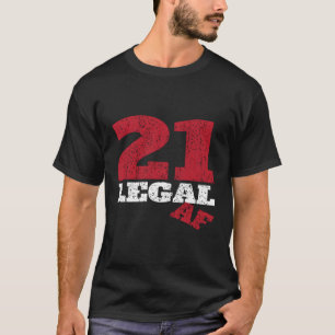 T-shirt 21 Légal Af I Légal Age De Boisson Py