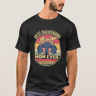 T-shirt 21 Meilleure Maman Dachshund Vintage
