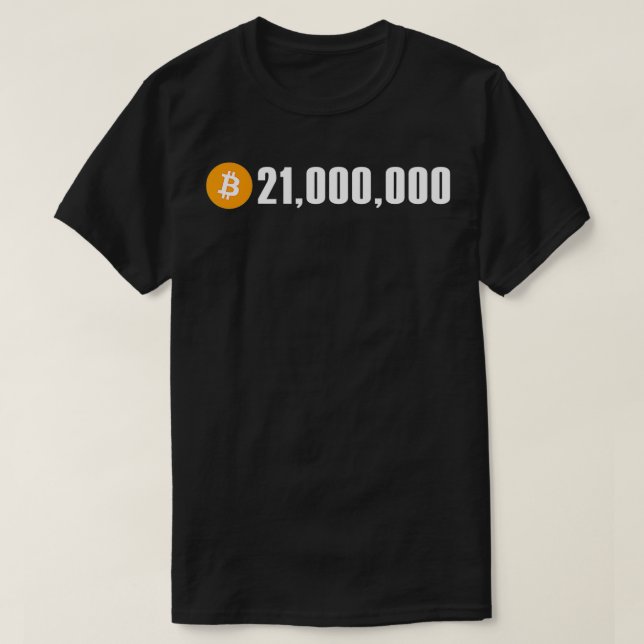 T-shirt 21 Million 21,000,000 Bitcoin BTC (Design devant)