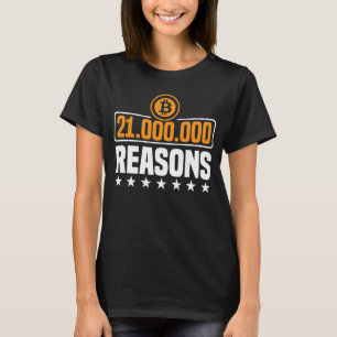 T-shirt 21 millions de raisons de choisir BTC bitcoin