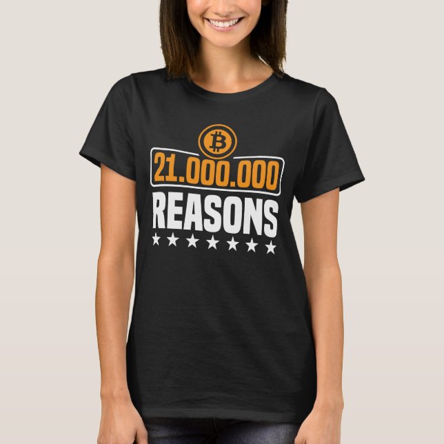 T-shirt 21 millions de raisons de choisir BTC bitcoin (Devant)