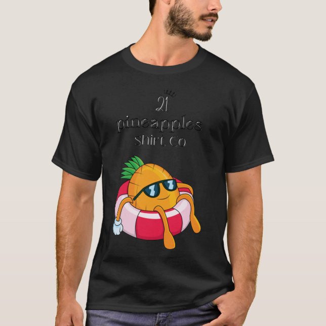 T-shirt 21 Pineapples chemise co. Grande famille d'ananas (Devant)