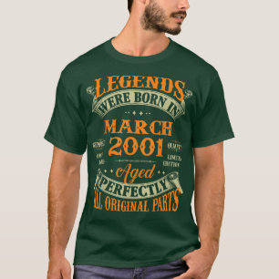 T-shirt 21E Anniversaire Cadeaux Légendes Né En Mars 2001