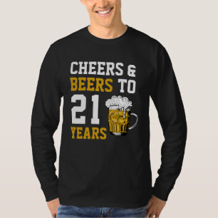 T-shirt 21e anniversaire Cheers & Bières à 21 ans