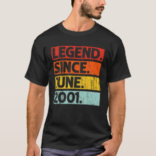 T-shirt 21E Anniversaire Dons Légende Depuis Juin 2001 21 