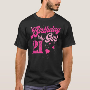 T-shirt 21e anniversaire fille Couronne 21 ans Anniversair