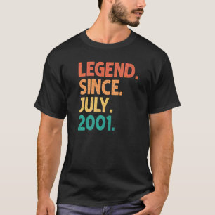 T-shirt 21e anniversaire Légende depuis juillet 2001 21 an