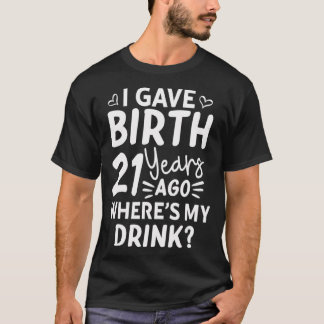 T-shirt 21e anniversaire Maman de 21 ans Fils fille