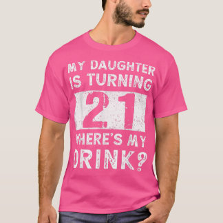 T-shirt 21e anniversaire papa maman 21 ans fille Matchin