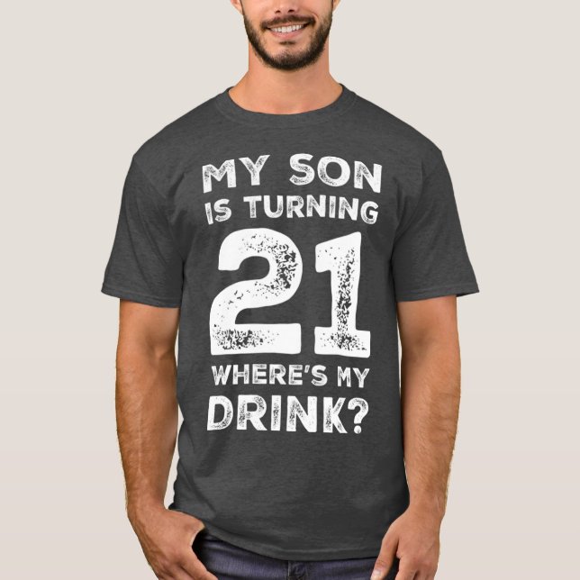 T-shirt 21e anniversaire pour papa maman 21 ans Fils cadea (Devant)