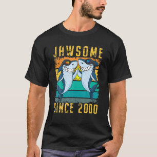 T-shirt 21E Anniversaire Requin 21 Ans Jawsome depuis 2000