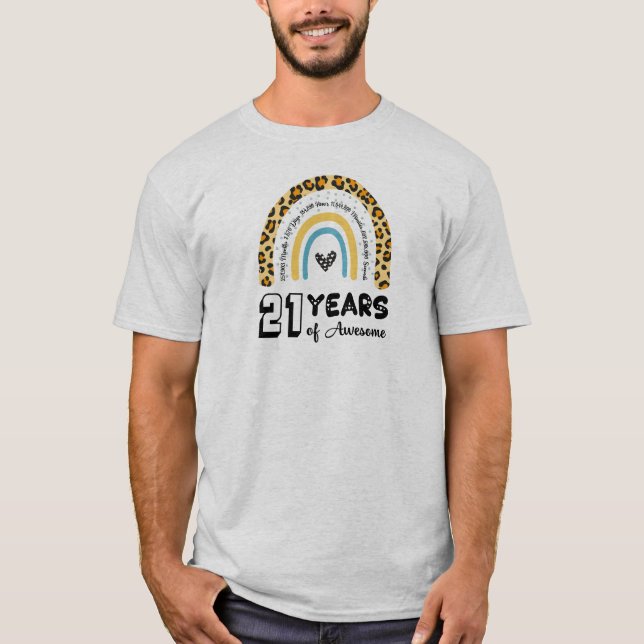 T-shirt 21e Anniversaire T-Chemise 21 Ans De Magnifique (Devant)