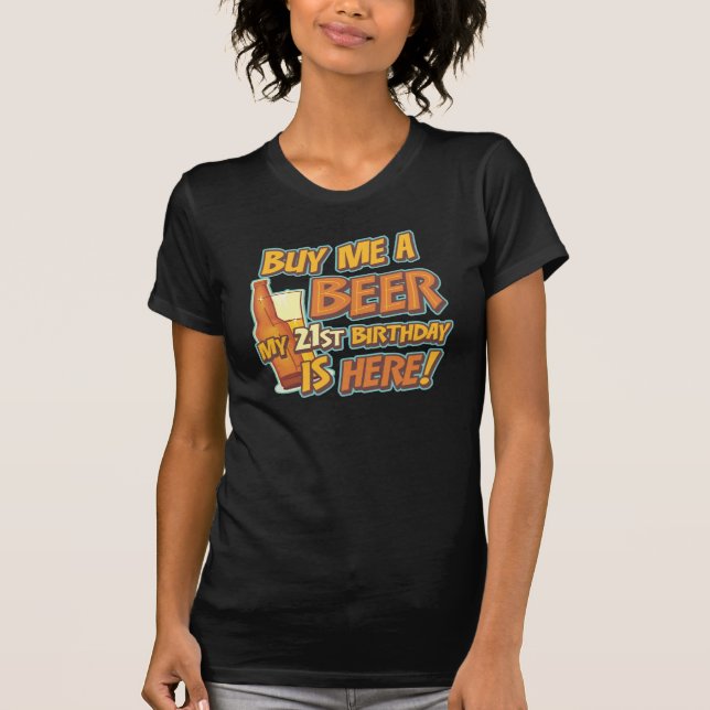 T-shirt 21e Bière d'anniversaire (Devant)