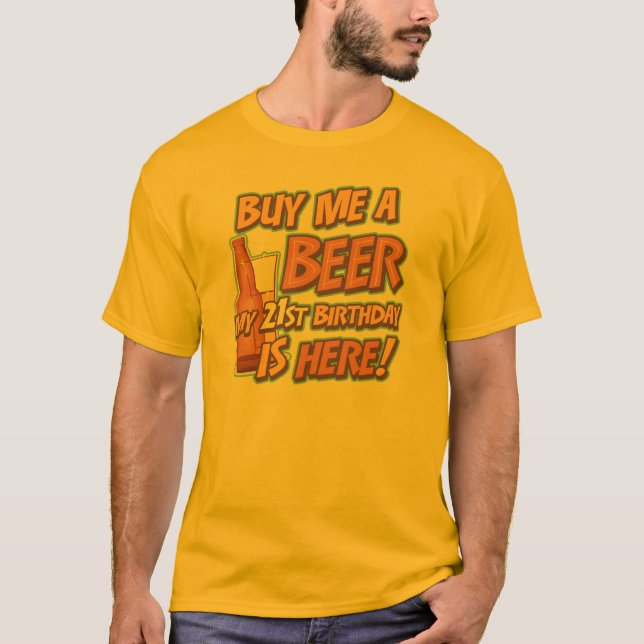T-shirt 21e Bière d'anniversaire (Devant)