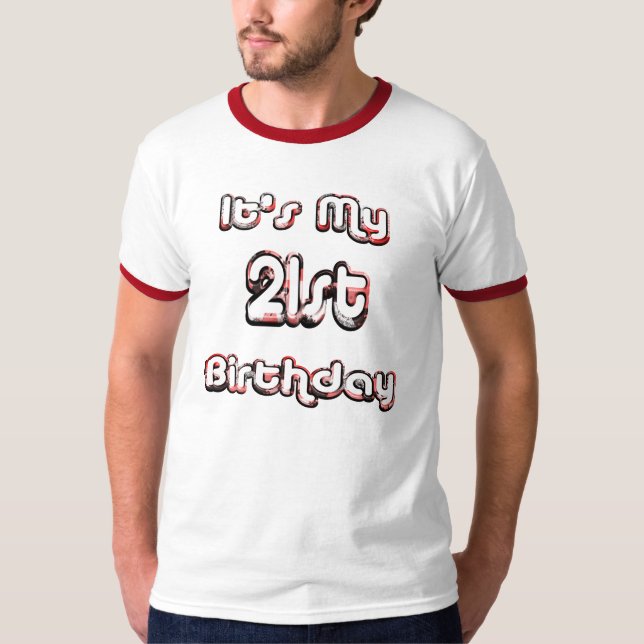 T-shirt 21ème Chemise potable d'anniversaire (Devant)
