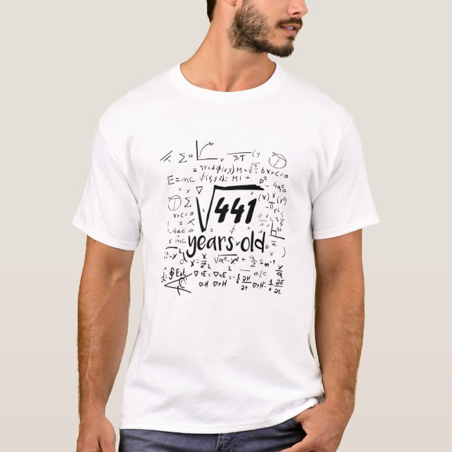 T-shirt 21St Bday 21 Year Old Math Bi (Devant)